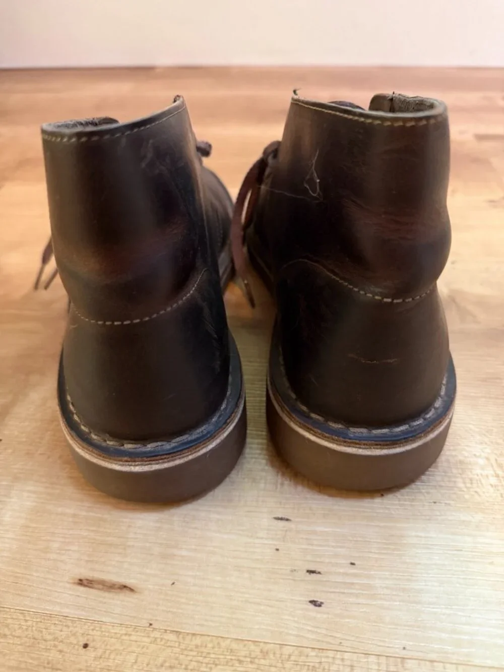 COLLECTION BY CLARKS Mens Brown Desert Round Toe Leather Chukka Boots 10M 43